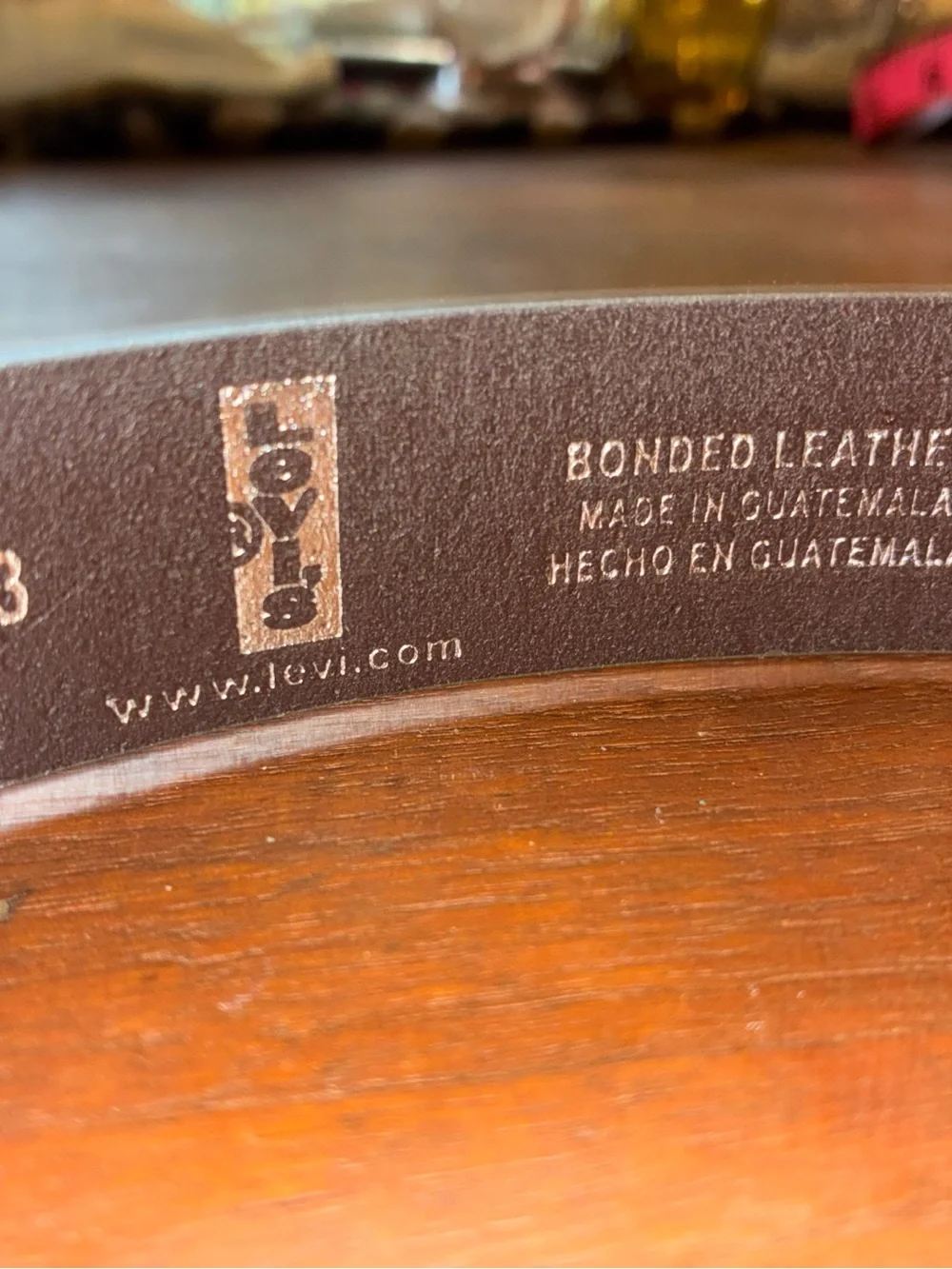 Levi's Brown Leather Belt with Silver Buckle size 30-32